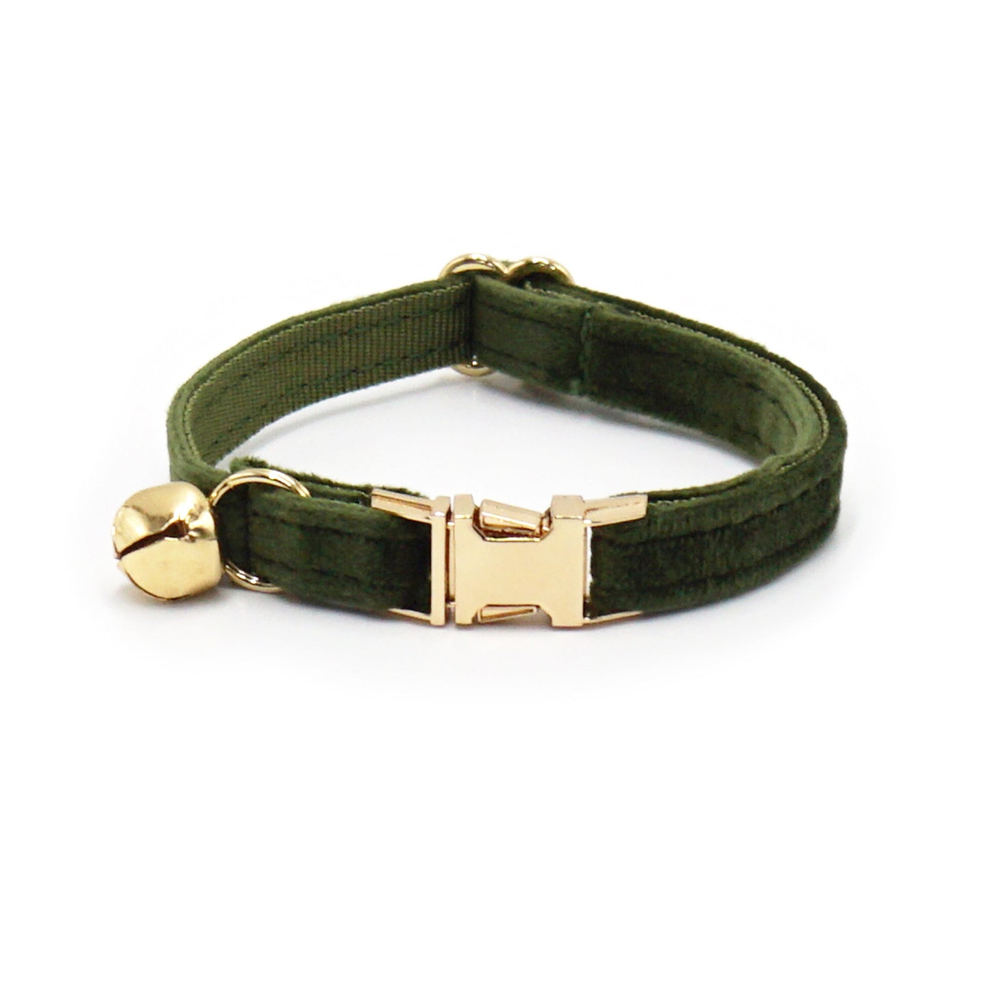 Pettns | Velvet Cat Collar with Bell and Optional Laser Engraving for Daily Wear