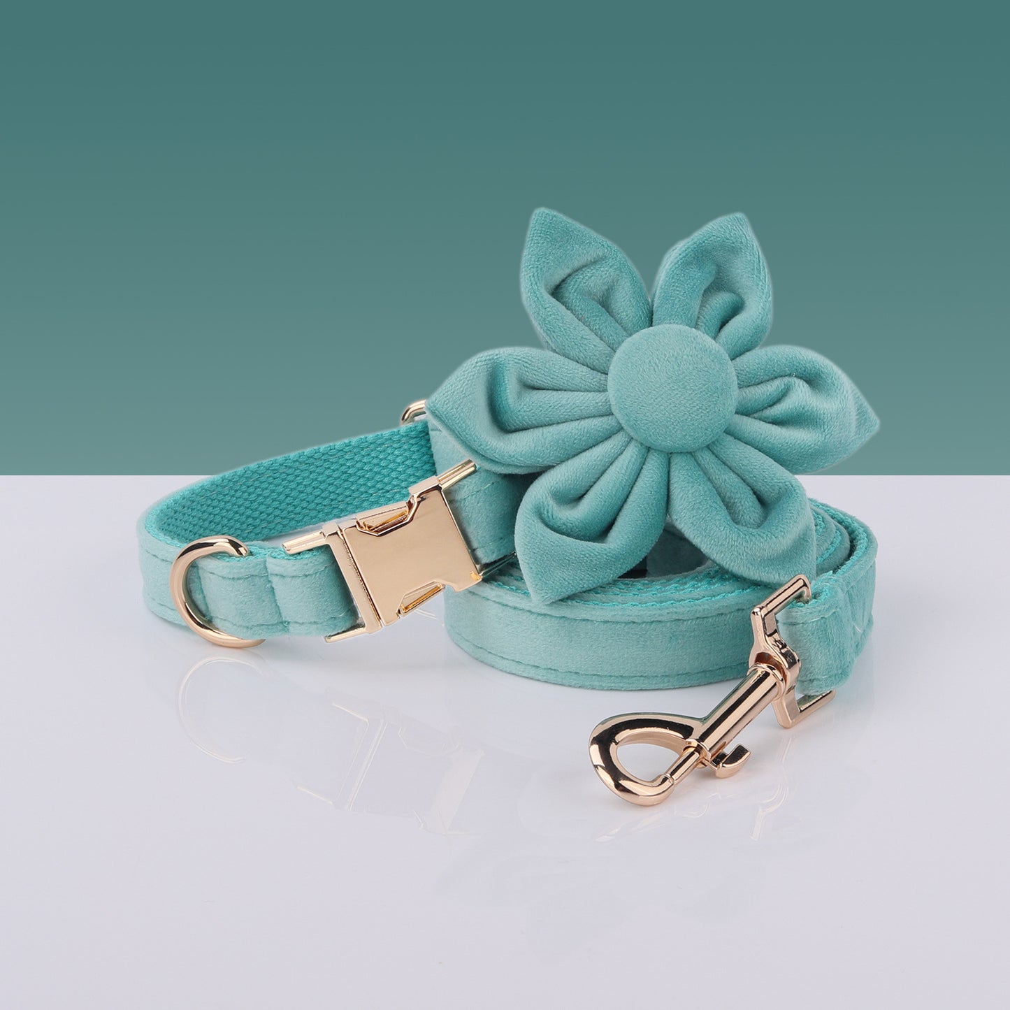 Boss Miha’S New Velvet Pet Collar Cute Flower Bow Leash Set Can Be Laser Engraved