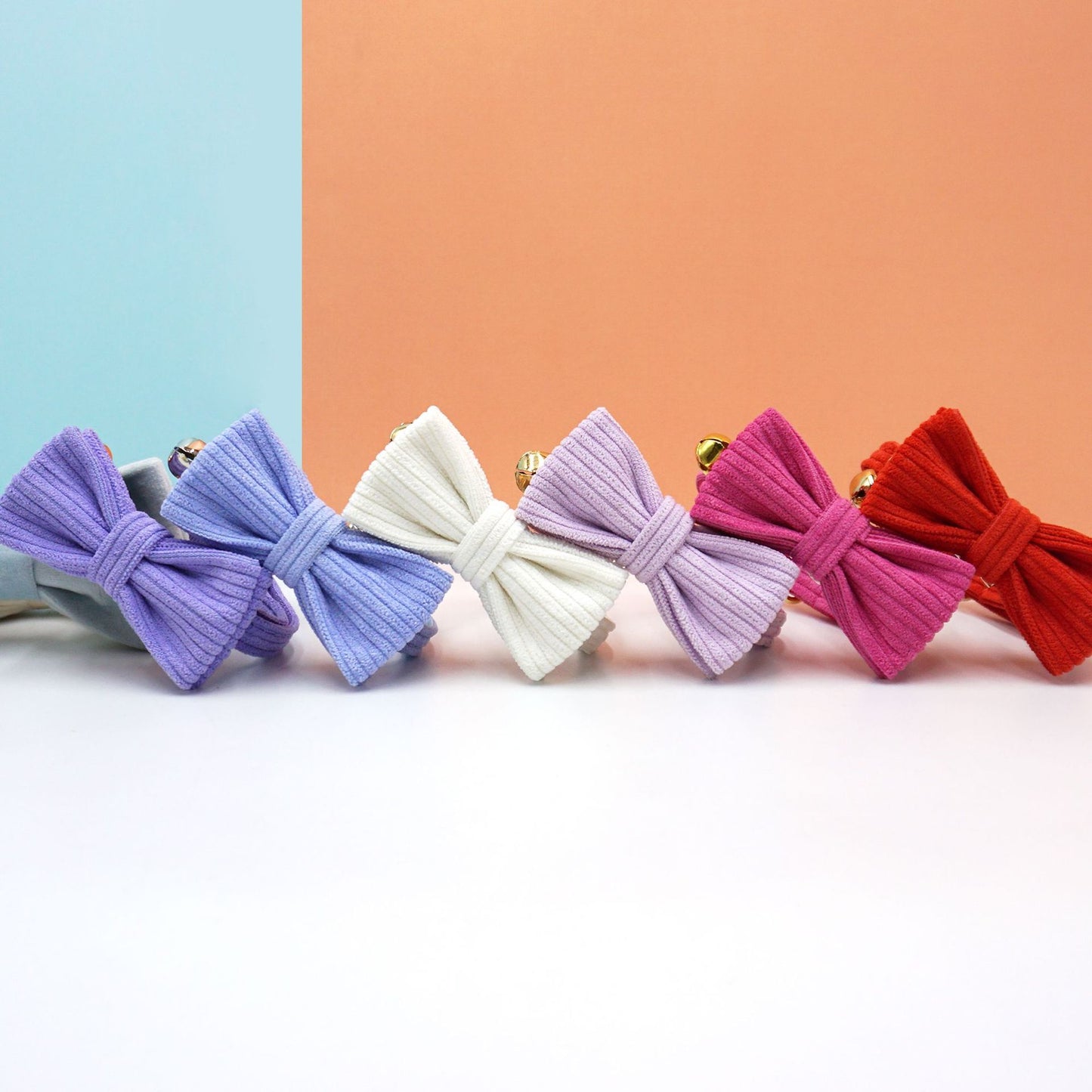 Cross-Border Wholesale Cute Cat Bell Collar, Handsome Cat Bow, Corduroy Cat Collar, Lettering Dropshipping