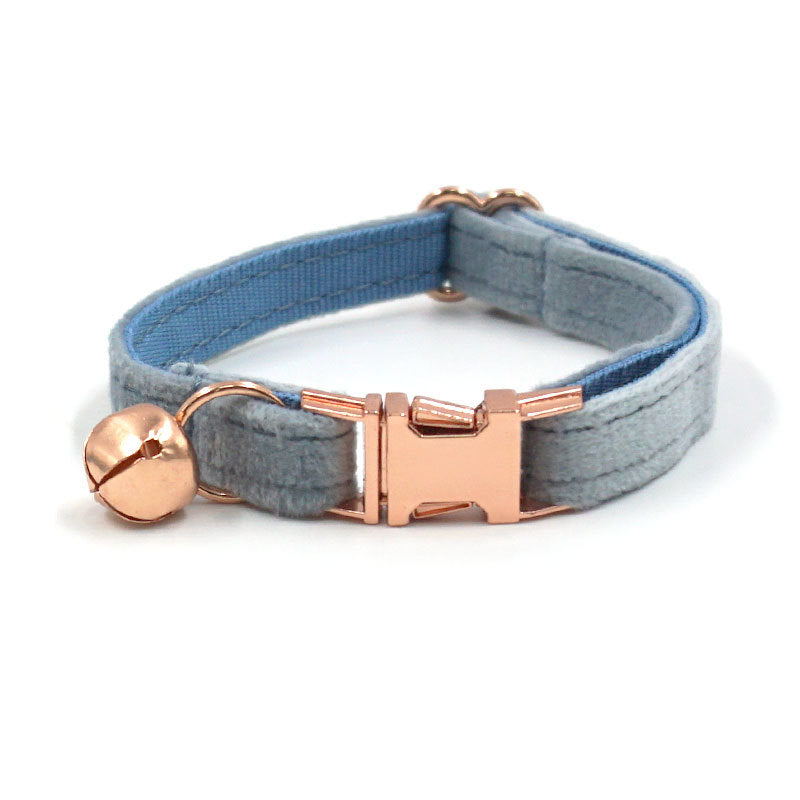 Pettns | Haze Blue Velvet Cat Collar for Everyday Wear