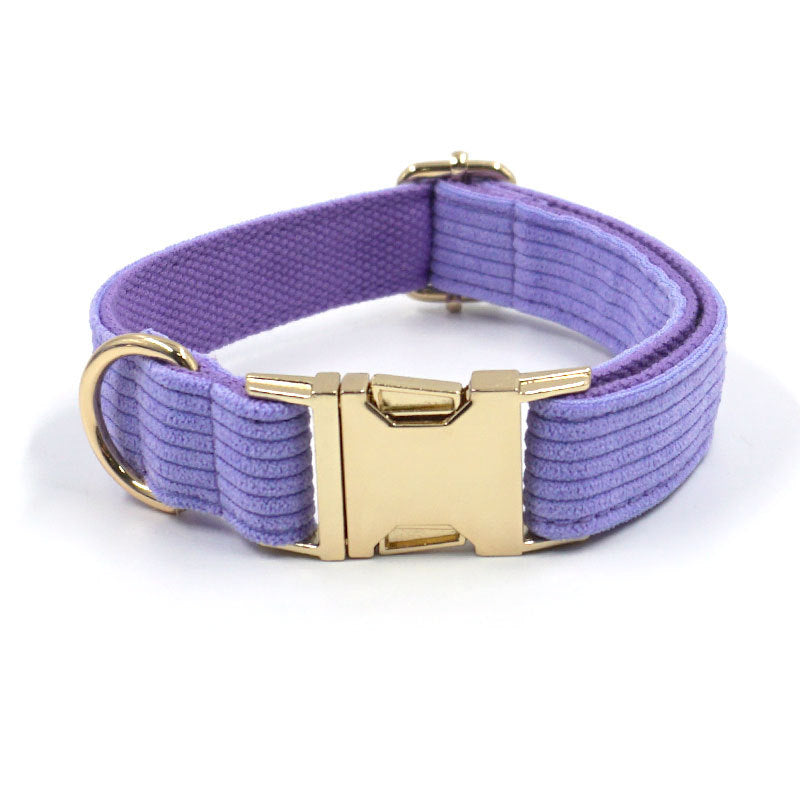 Foreign Trade Wholesale Corduroy Pet Collar Leash Bow Tie Cross-Border Esty Independent Station Dog Collar Leash