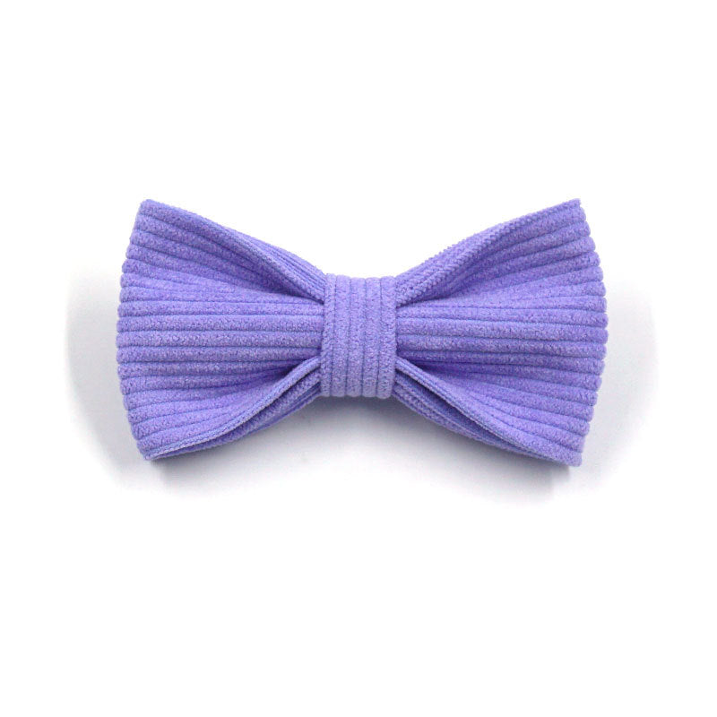 Foreign Trade Wholesale Corduroy Pet Collar Leash Bow Tie Cross-Border Esty Independent Station Dog Collar Leash