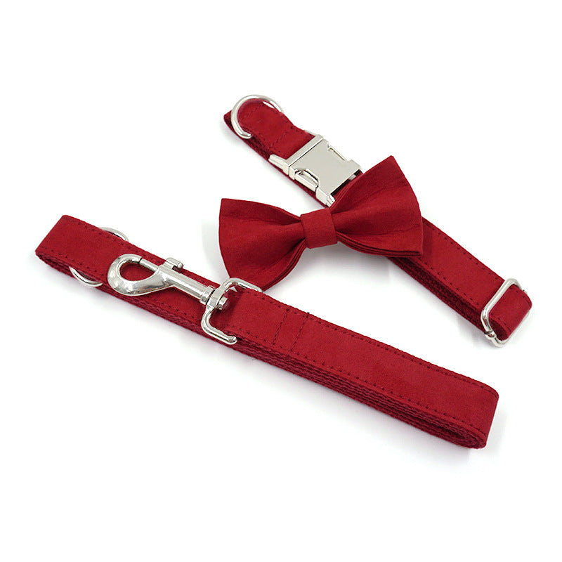 Pettns | Adjustable Dog Collar and Leash Set with Decorative Bow for Everyday Walking